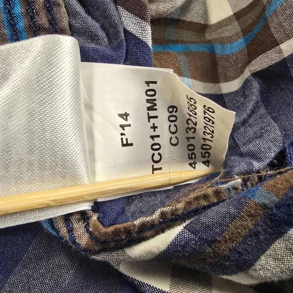 The North Face‎ Shirt Mens XL Blue Plaid Lightweight Cotton Button Up Casual